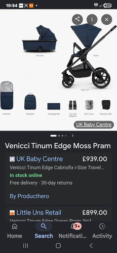 Venicci tinum edge - tinum, pram